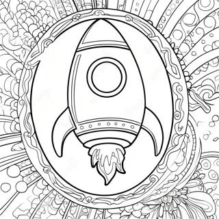 Detailed Space Rocket Coloring Page 34343-27652