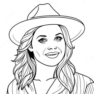 Realistic Celebrity Portrait Coloring Page 34362-43032