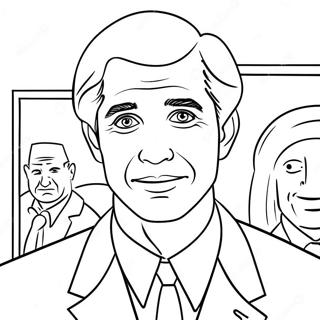 Famous Actor In A Movie Scene Coloring Page 34363-27655