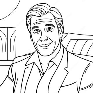 Famous Actor In A Movie Scene Coloring Page 34363-27656