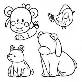 Simple Line Coloring Page Of Animals 34423-27701