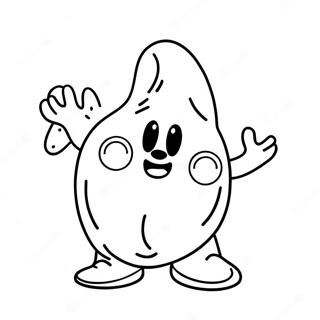 Cute Cartoon Poop Character Coloring Page 3442-2847