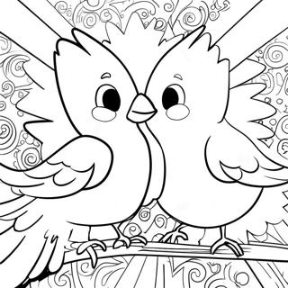 Colorful Pentecost Doves Coloring Page 34453-27725