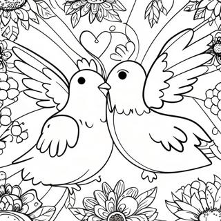 Colorful Pentecost Doves Coloring Page 34453-27728