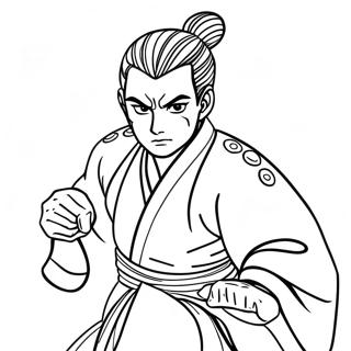 Tanjiro Kamado In Battle Coloring Page 34463-27735