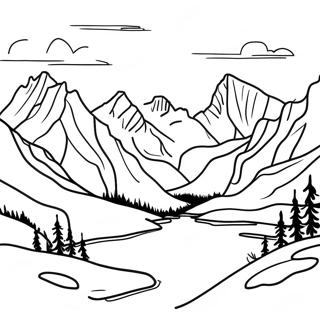 Majestic Montana Mountains Coloring Page 34473-27744