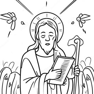 Colorful John 3 16 Illustration Coloring Page 34503-27766