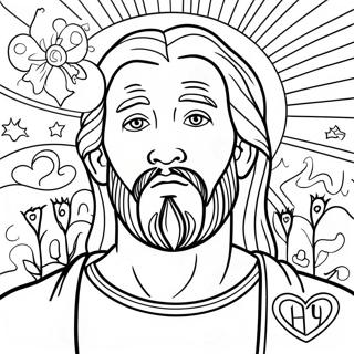 Colorful John 3 16 Illustration Coloring Page 34503-27768