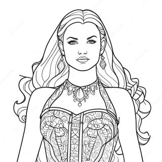 Lainey Wilson In Stunning Outfit Coloring Page 34523-27777