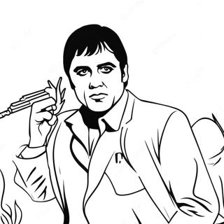 Scarface Movie Poster Coloring Page 34542-27798