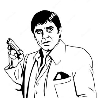 Scarface Movie Poster Coloring Page 34542-27799