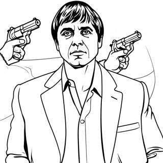 Scarface Movie Poster Coloring Page 34542-27800