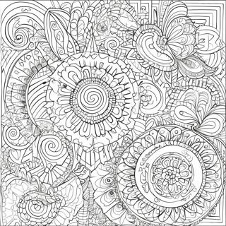 Intricate Spiroglyphics Patterns Coloring Page 34573-27822