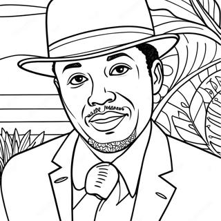 Black Man Coloring Pages