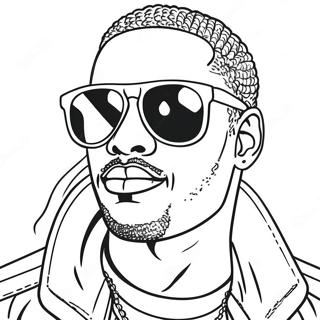 Cool Black Man With Sunglasses Coloring Page 34583-27829