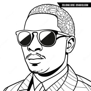 Cool Black Man With Sunglasses Coloring Page 34583-27830