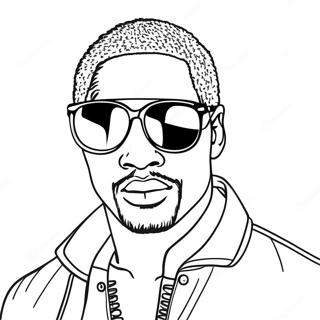 Cool Black Man With Sunglasses Coloring Page 34583-27832