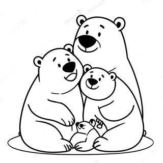 Adorable Polar Bear Family Coloring Page 34603-27845