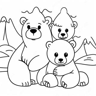 Adorable Polar Bear Family Coloring Page 34603-27846