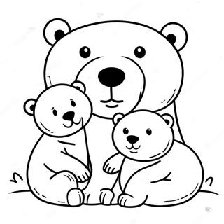 Adorable Polar Bear Family Coloring Page 34603-27847