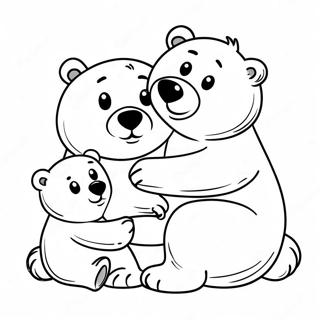 Adorable Polar Bear Family Coloring Page 34603-27848