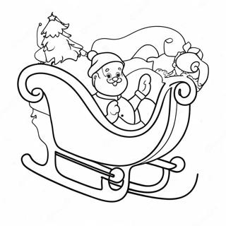 Santa's Sleigh Coloring Pages