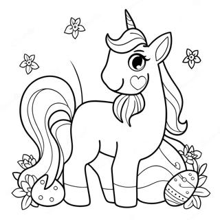 Easter Unicorn Coloring Page 34672-27902