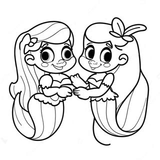 Ariel And Melody Coloring Pages