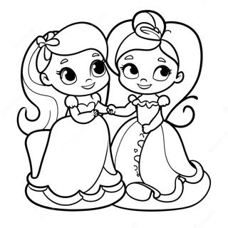 Ariel And Melody Coloring Page 34692-27911