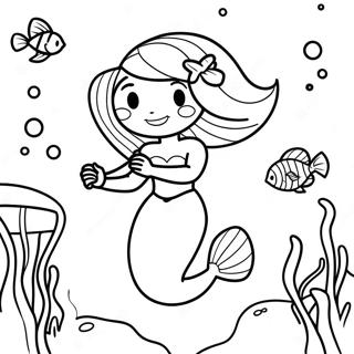 Ariel Underwater Adventure Coloring Page 34693-27915