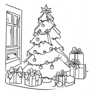 Festive Christmas Tree Coloring Page 34713-27926