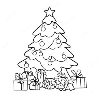 Festive Christmas Tree Coloring Page 34713-27927