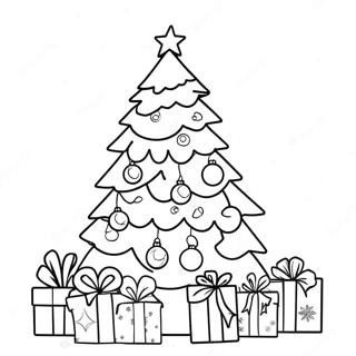 Festive Christmas Tree Coloring Page 34713-27928