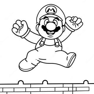 Super Mario Jumping Coloring Page 34723-27937