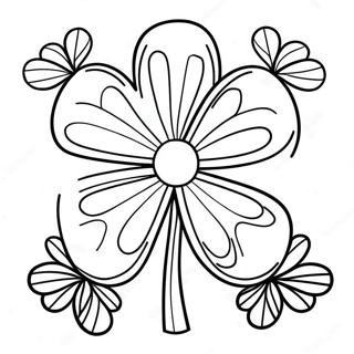 Lucky Four Leaf Clover Coloring Page 34743-27953