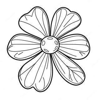 Lucky Four Leaf Clover Coloring Page 34743-27954