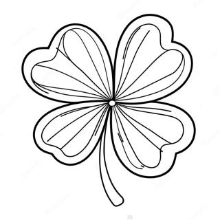 Lucky Four Leaf Clover Coloring Page 34743-27956