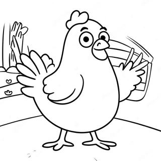 Funny Chicken Run Characters Coloring Page 34763-27968