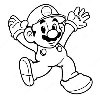 Luigi Kicking The Ball Coloring Page 34773-27977