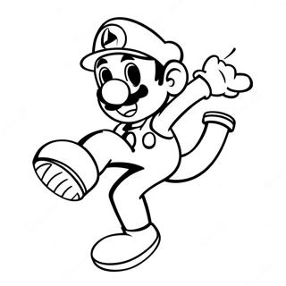 Luigi Kicking The Ball Coloring Page 34773-27979