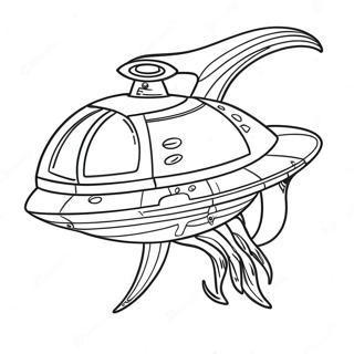 Alien Spaceship Coloring Page 34803-27999