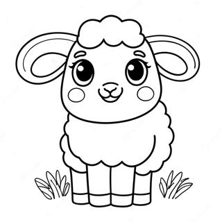 Cute Sheep Coloring Page 3481-2872