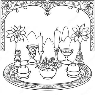 Colorful Nowruz Table Haft Seen Coloring Page 34823-28019