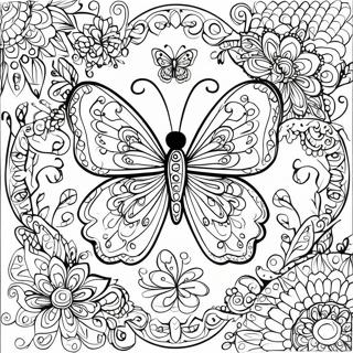 Intricate Butterfly Mandala Coloring Page 34832-28023