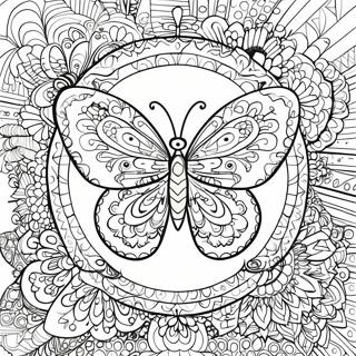 Intricate Butterfly Mandala Coloring Page 34832-28024