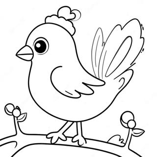 Christmas Bird Coloring Page 34842-28033