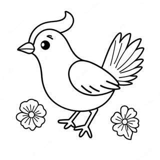 Christmas Bird Coloring Page 34842-28036