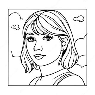 Taylor Swift Evermore Album Cover Coloring Page 34862-28042