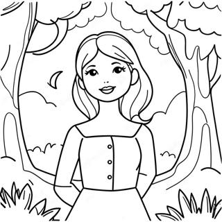 Enchanting Taylor Swift Evermore Forest Scene Coloring Page 34863-28056