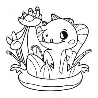 Cute Venus Fly Trap Coloring Page 34883-28067